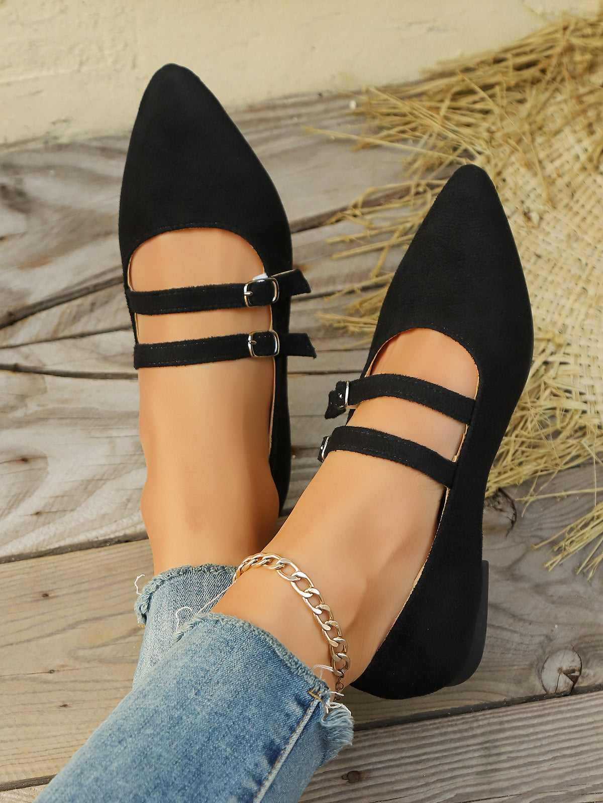 Leopard Print Mary Jane Flats
