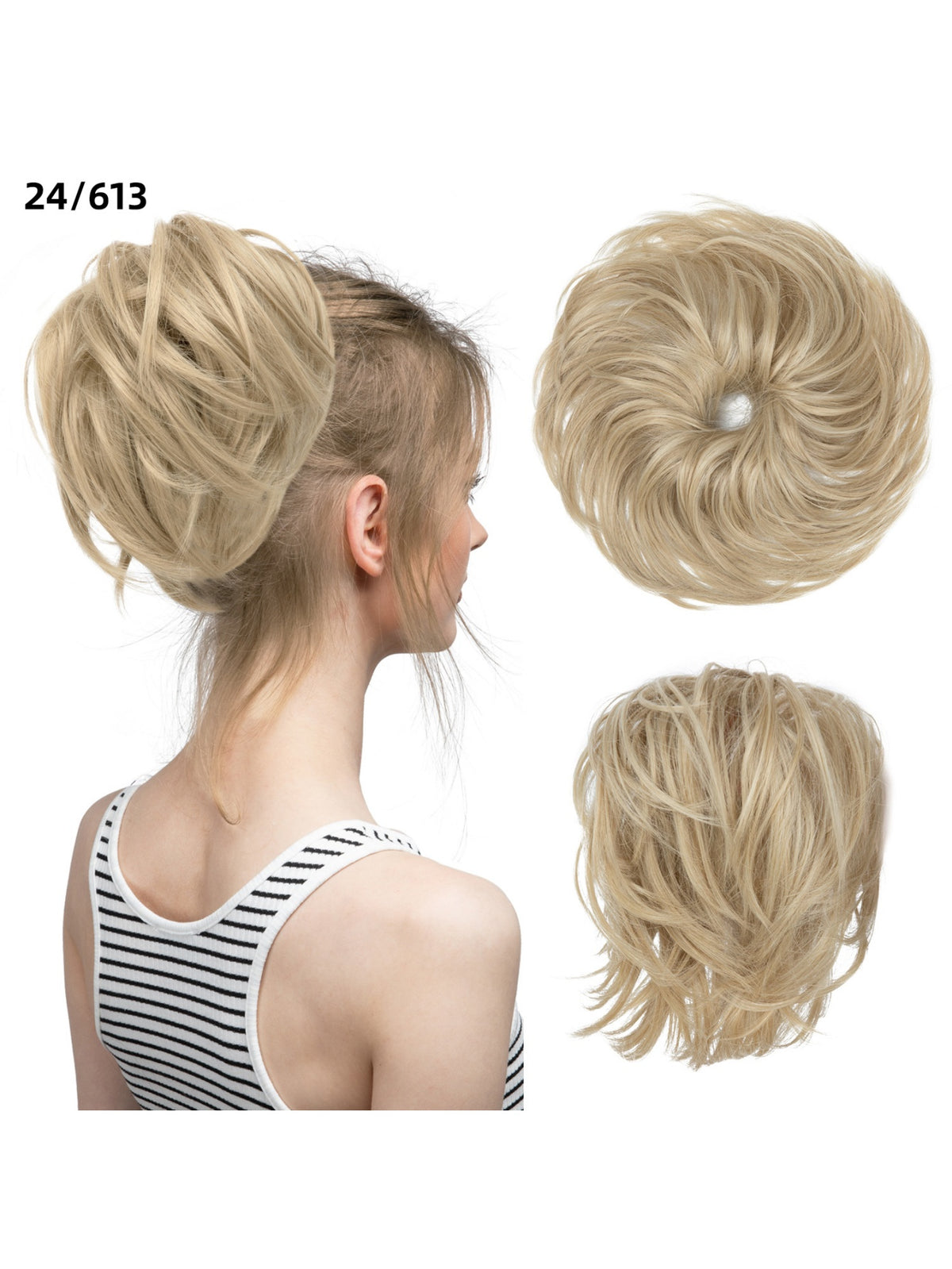 Fluffy Long Beard Curly Hair Updo Wig