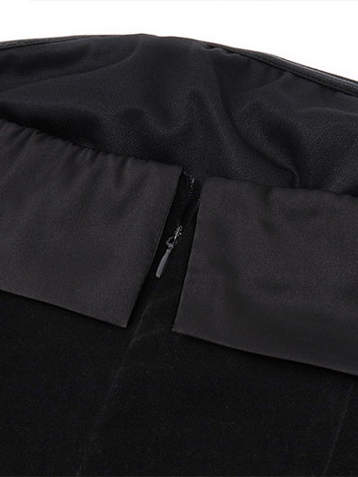 Mini-robes en velours à bustier