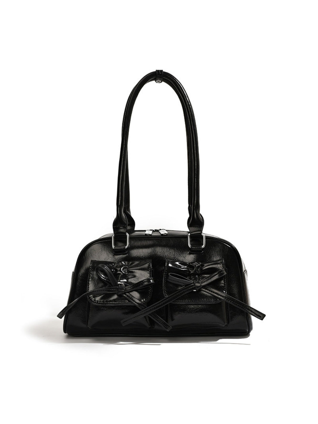 Bow-knot Horizontal Square Zipper Handbag