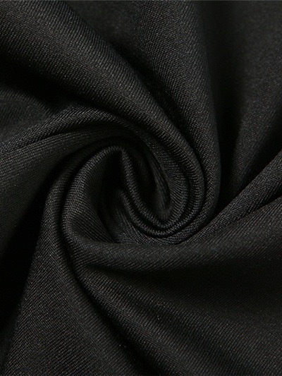 Backless Long sleeve Black Mini&Short Dresses