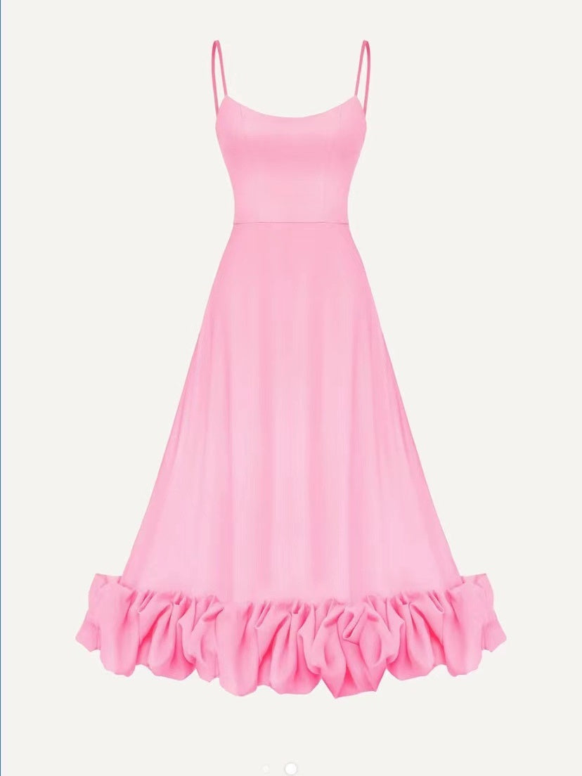 Large Skirt 3D Flowers Camisoles Maxi Dresses