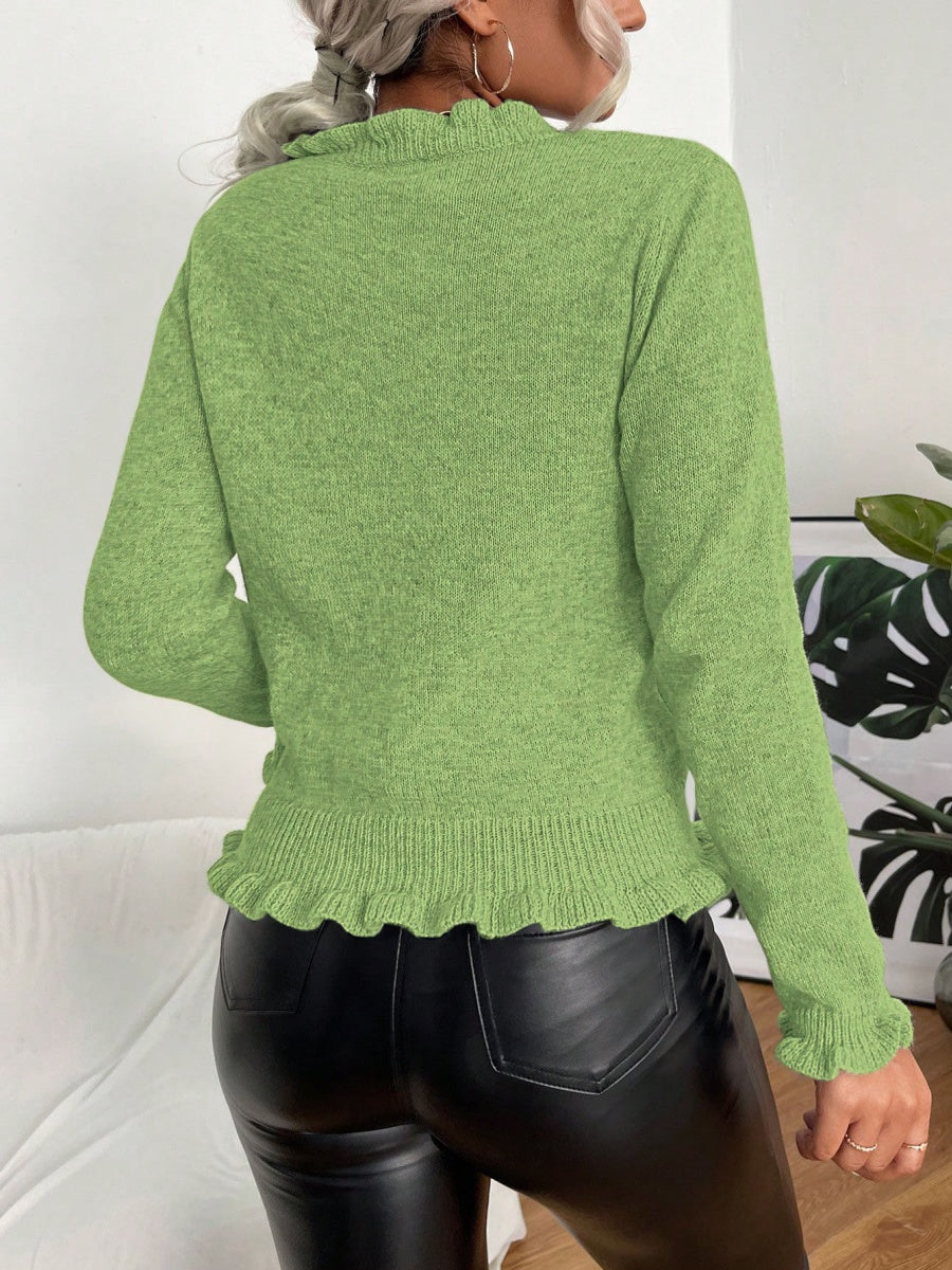 Wood ear Solid Color Cardigans