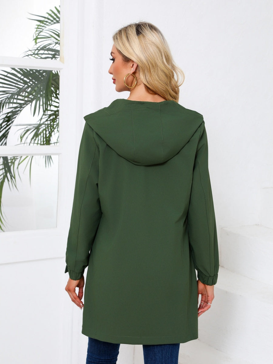 Outdoor Sports Water Proof Hooded Long Sleeve Loose Leisure Windproof Zipper Jackets