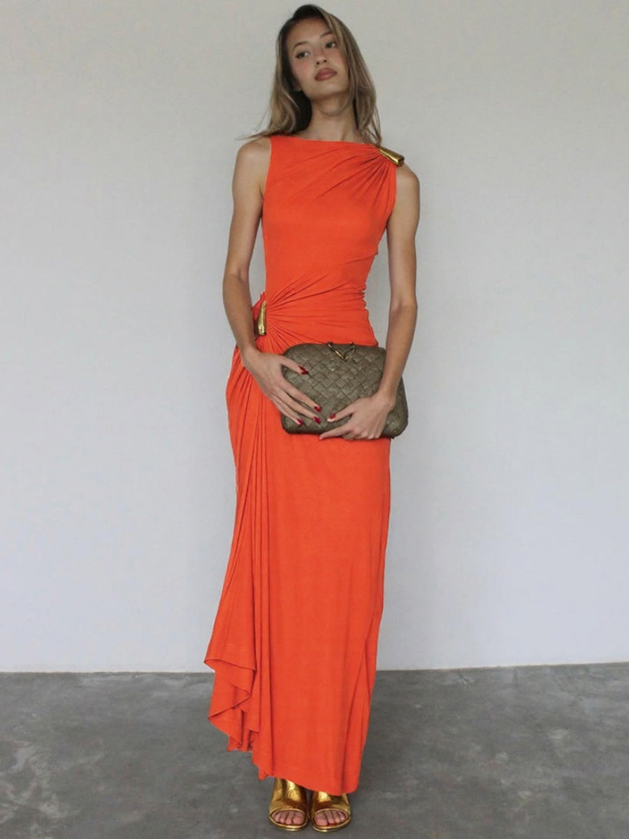 Liber Autumn Women's Pleated Maxi Dresses