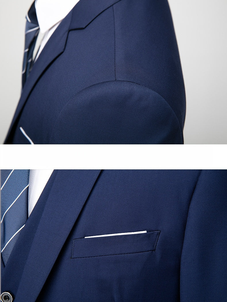 Slim-fit Business Suit Set 3-piece Sets
