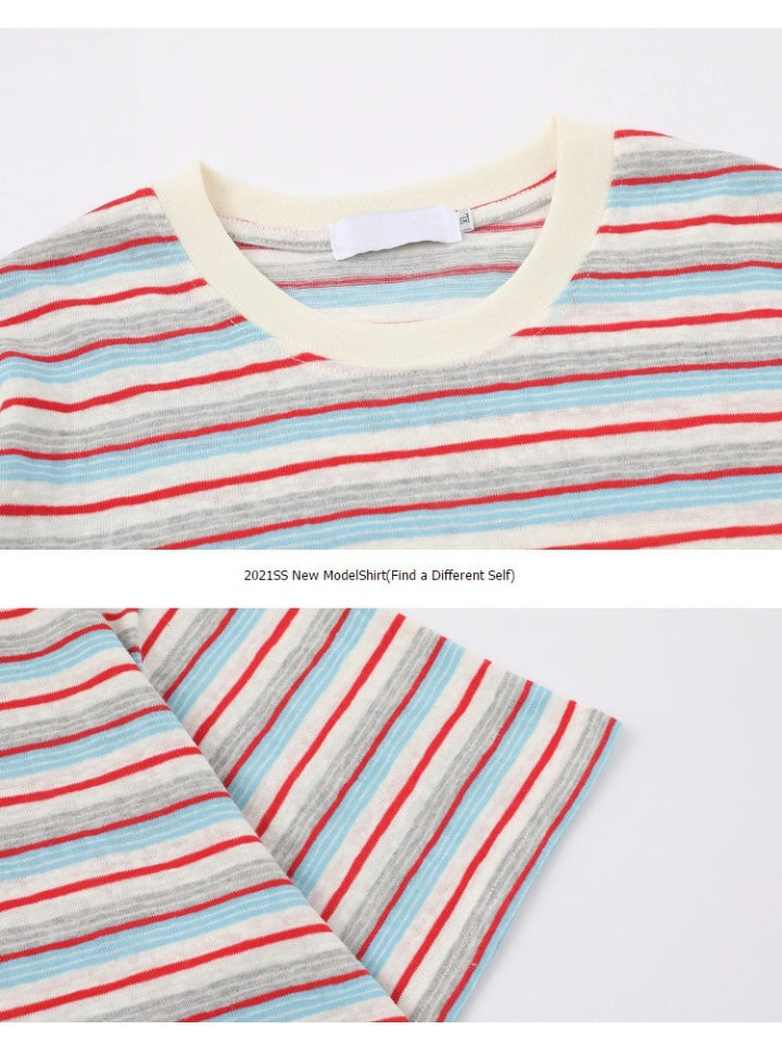 CityBoy Red And Blue Stripes VIBE T-shirts