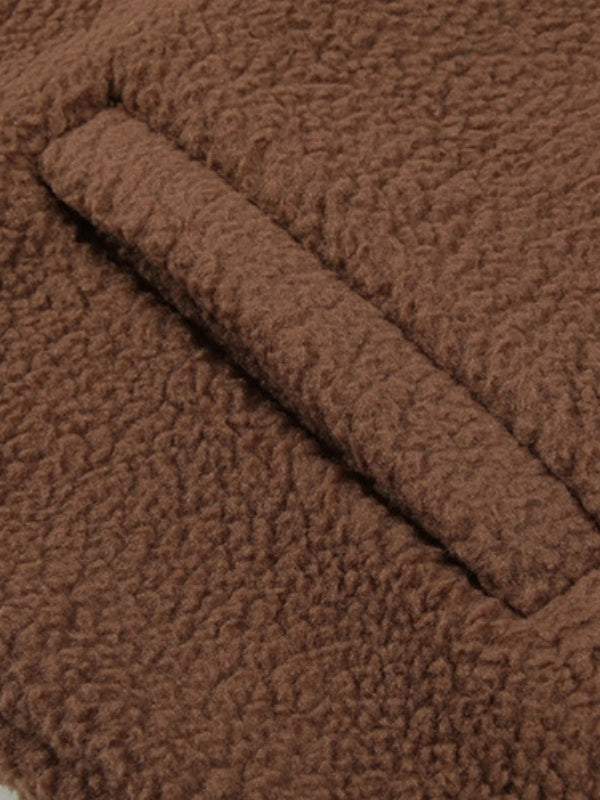 Fleece Plush Thickening Stand Collar Jackets