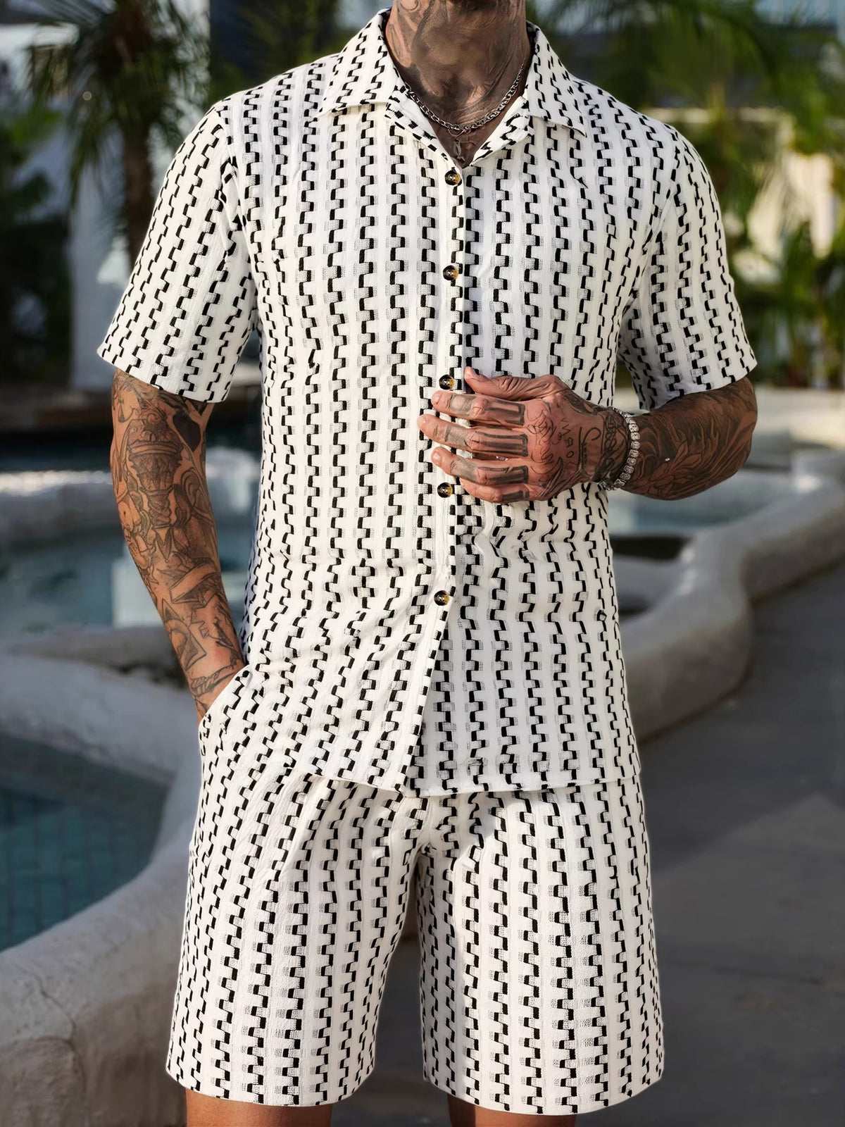 Leisure Vacation Stripes 2-piece Sets Set
