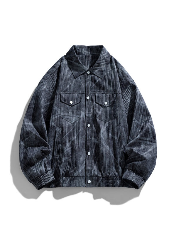 Lapel Printing And Dyeing Loose Jackets