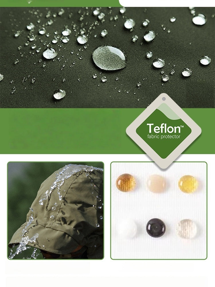 Water-repellent Oversize Folding Hooded Windbreakers