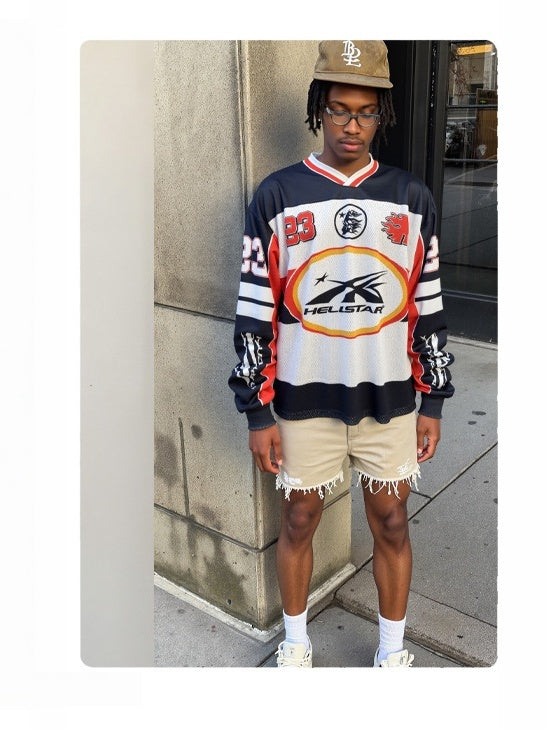 Neutral wear Printed Letter Long-sleeved T-shirt