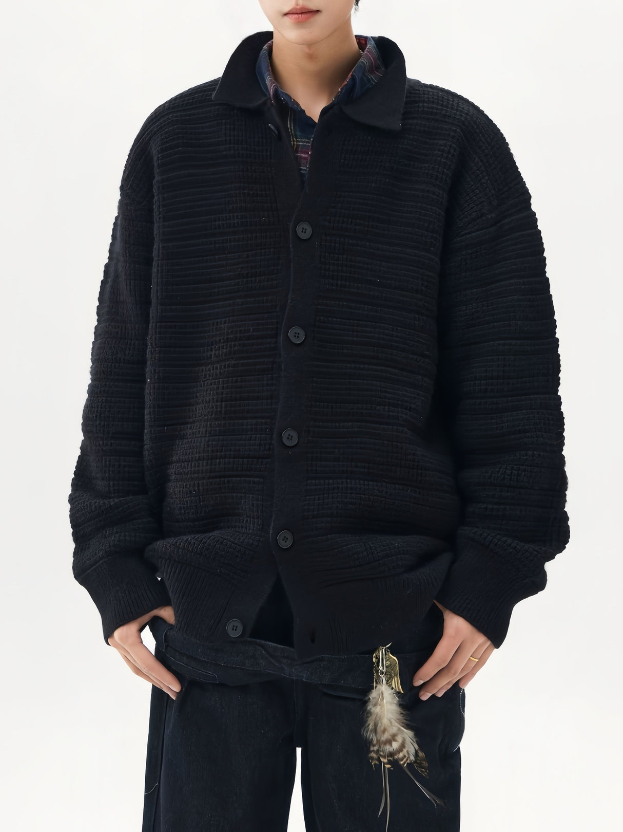 Old Money Style Cleanfit Retro Cardigan Sweater