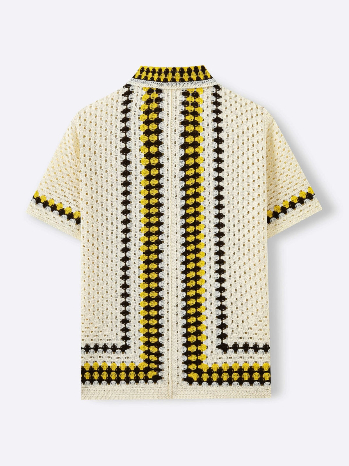 Ethnic Style Crochet Hollow Knitting Holiday Style POLO Shirt