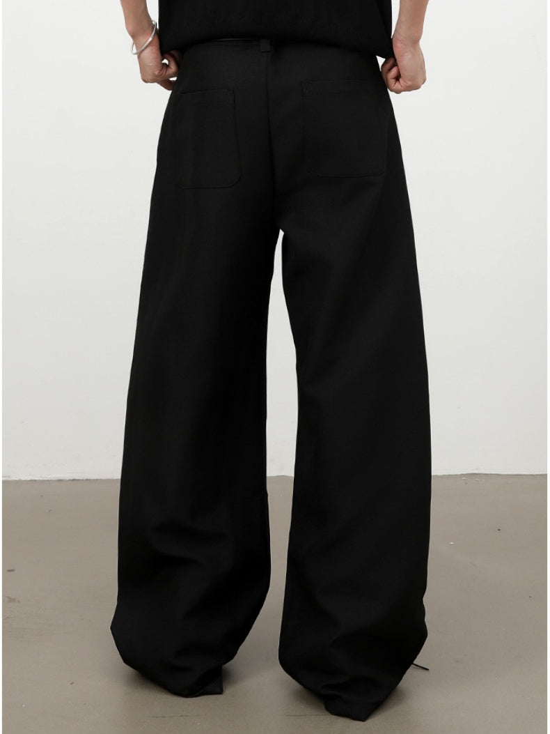 Old Money Style Double Pleat Straight-fit Dress Pants Pants