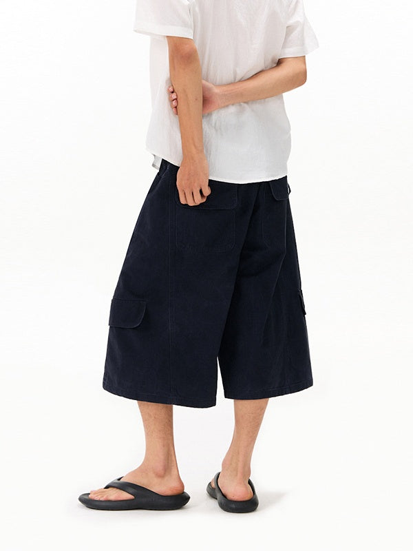 7 Points Work Clothes Baggy Straight-fit Shorts