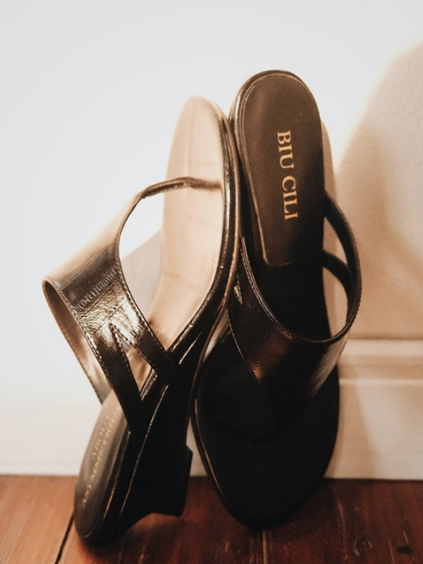 BIUCILI | Original Design French Minimalist Modern Wedge Flip-flops Women's Sandals