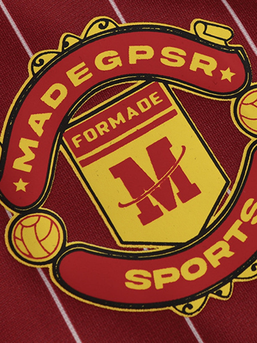 Retro Football Stripes Polo Shirt