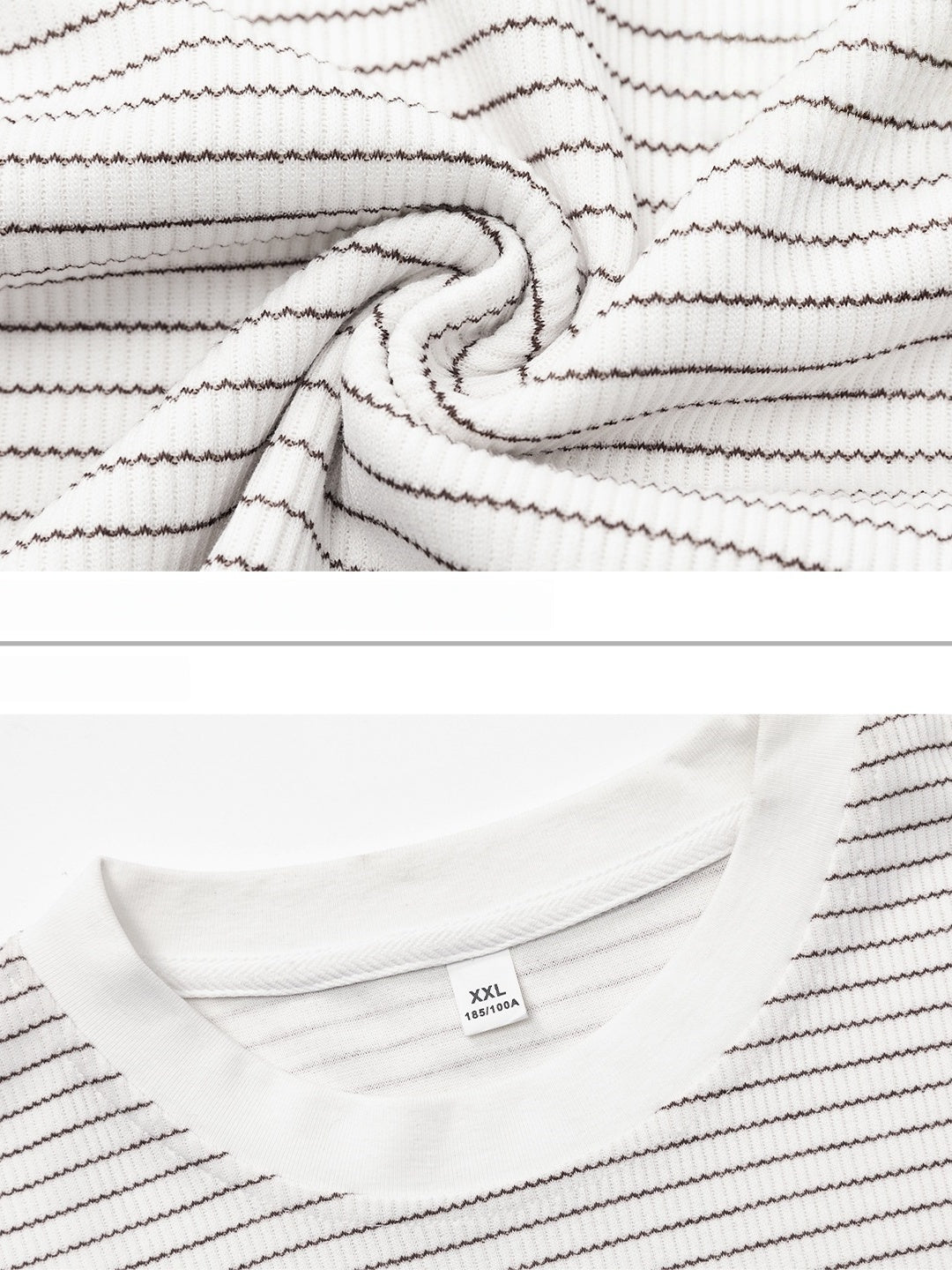 Simplicity Black And White Stripes T-shirts