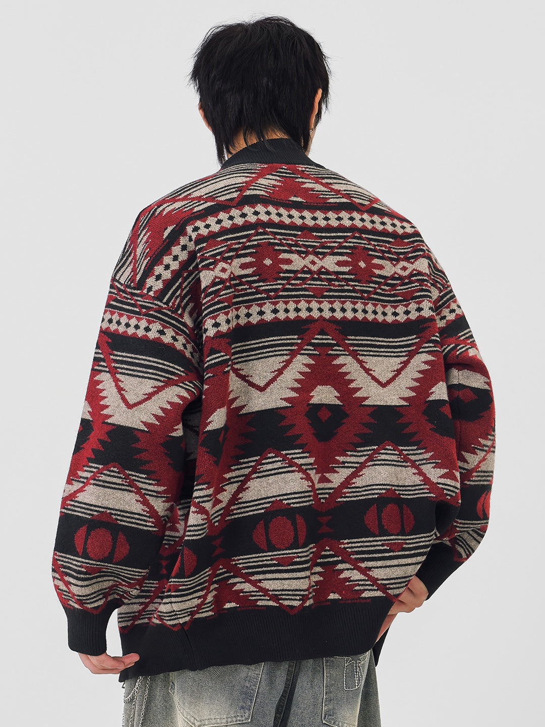 Contrasting Colors Ethnic Style Leisure Sweaters Cardigan