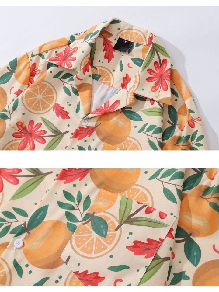 Jacquard Dark Pattern Cuban Territory Shirts