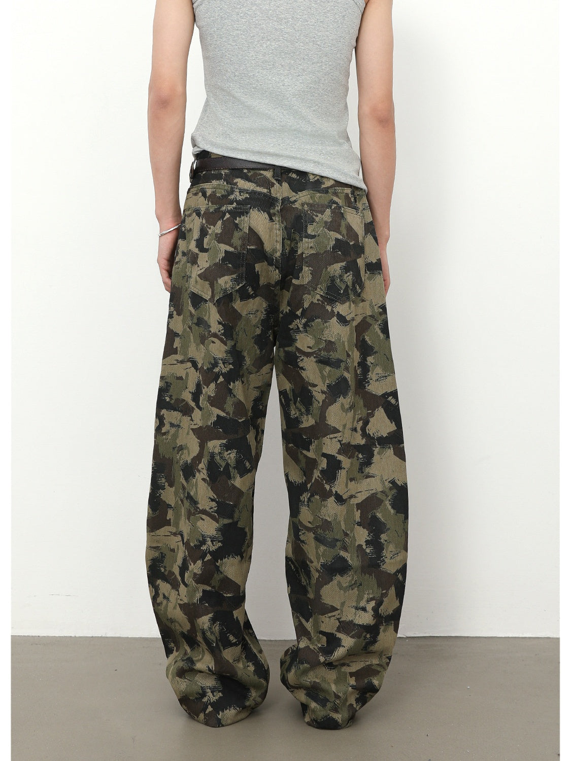 Retro Camouflage Machete Loose-fit Pants