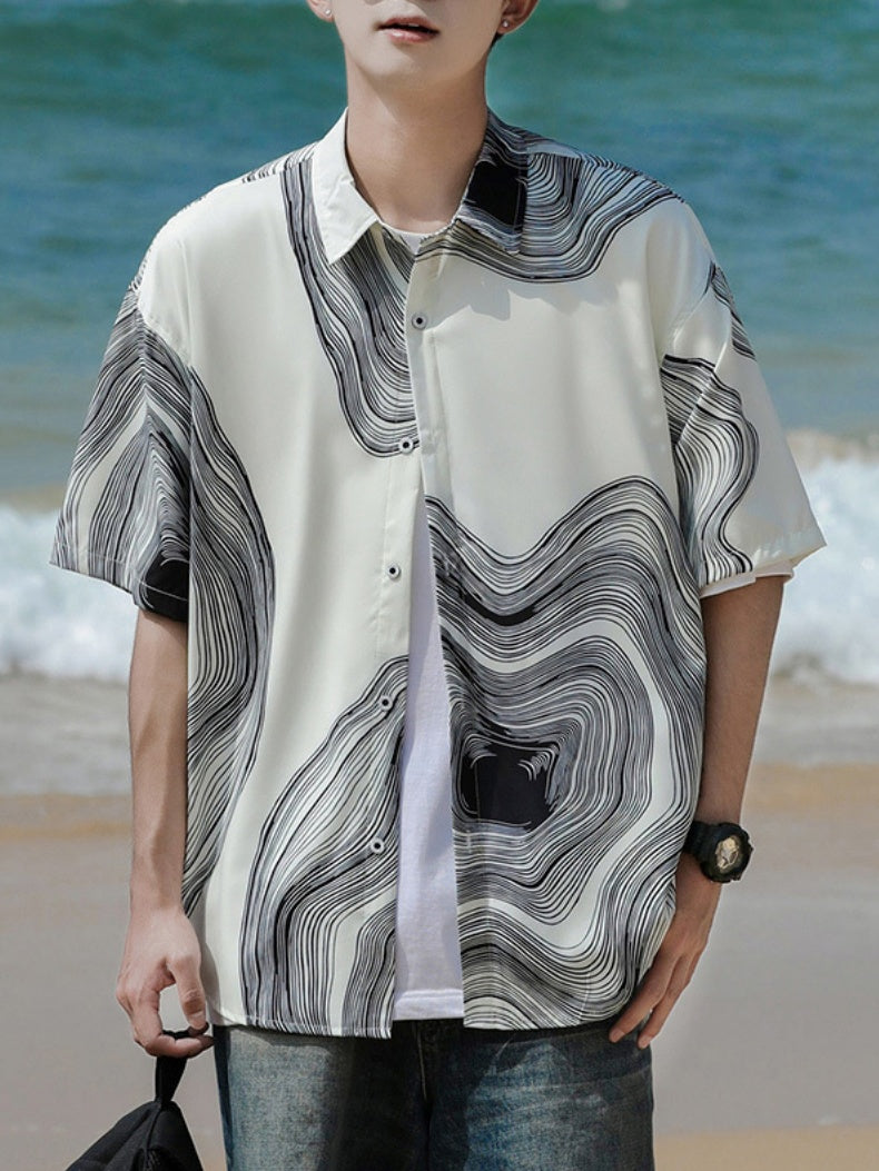 Hawaii Printed Loose-fit Beach Shirts