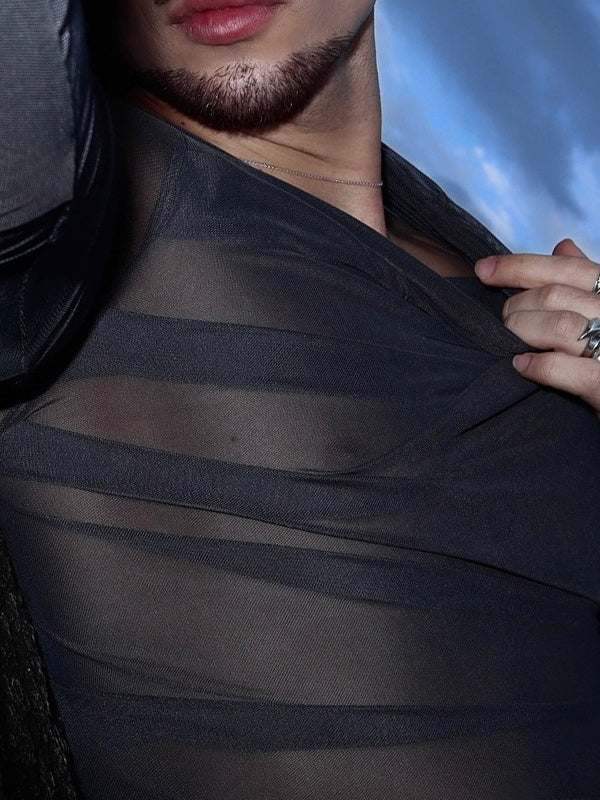 Microscopic Perspective Sexy Mesh Breathable T-shirts
