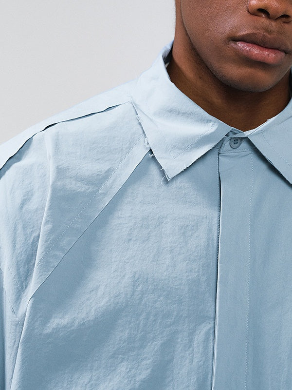 Liber Autumn Neutral wear Color matching Stripes Shirts