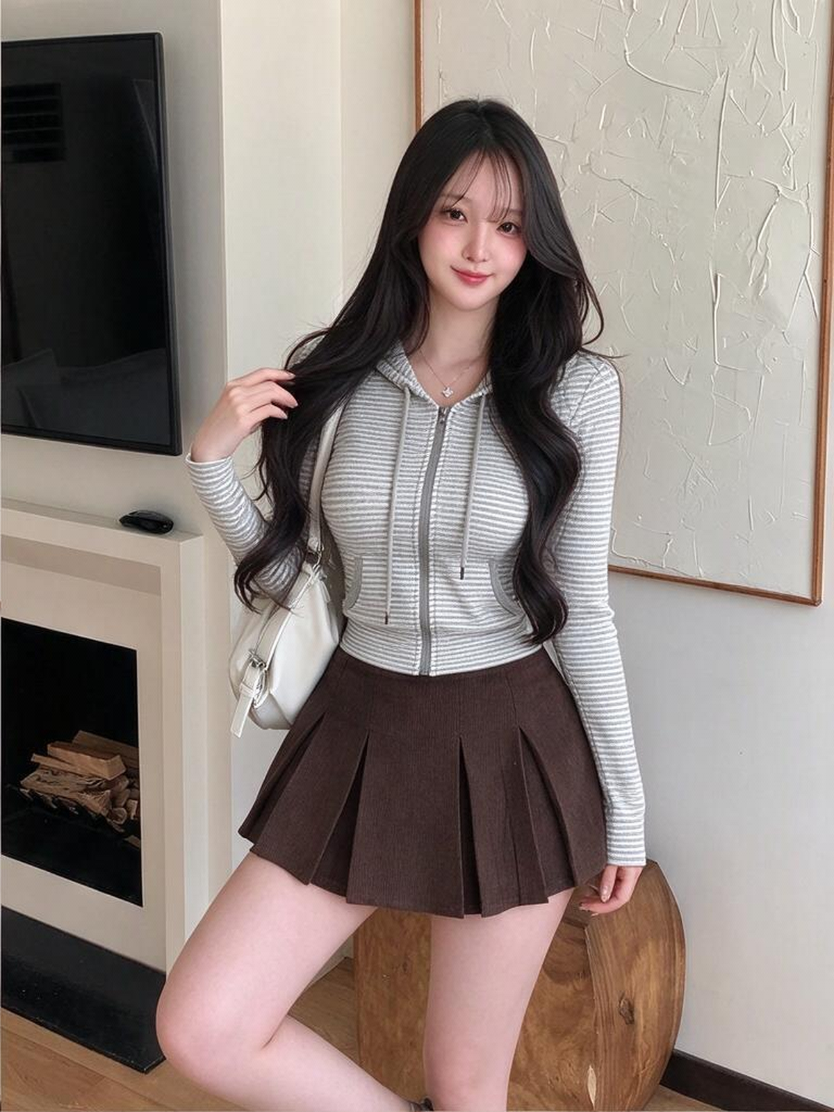 Stunning Striped Hooded Jacket That Accentuates Your Figure