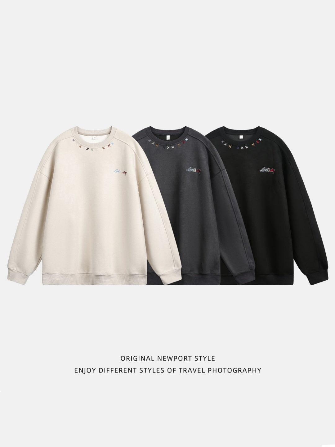Liber Autumn Men's Embroidered Pattern Letter Sweatshirts&Hoodies