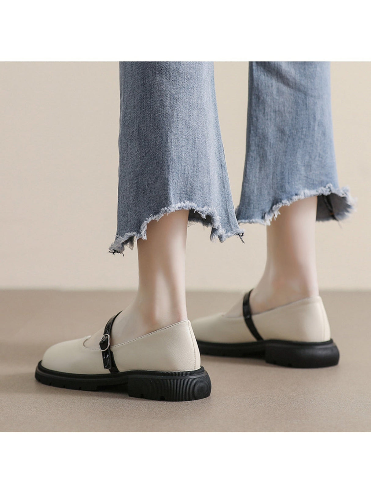 Liber Spring and Autumn Colorblock Women's Mary Jane Shoes