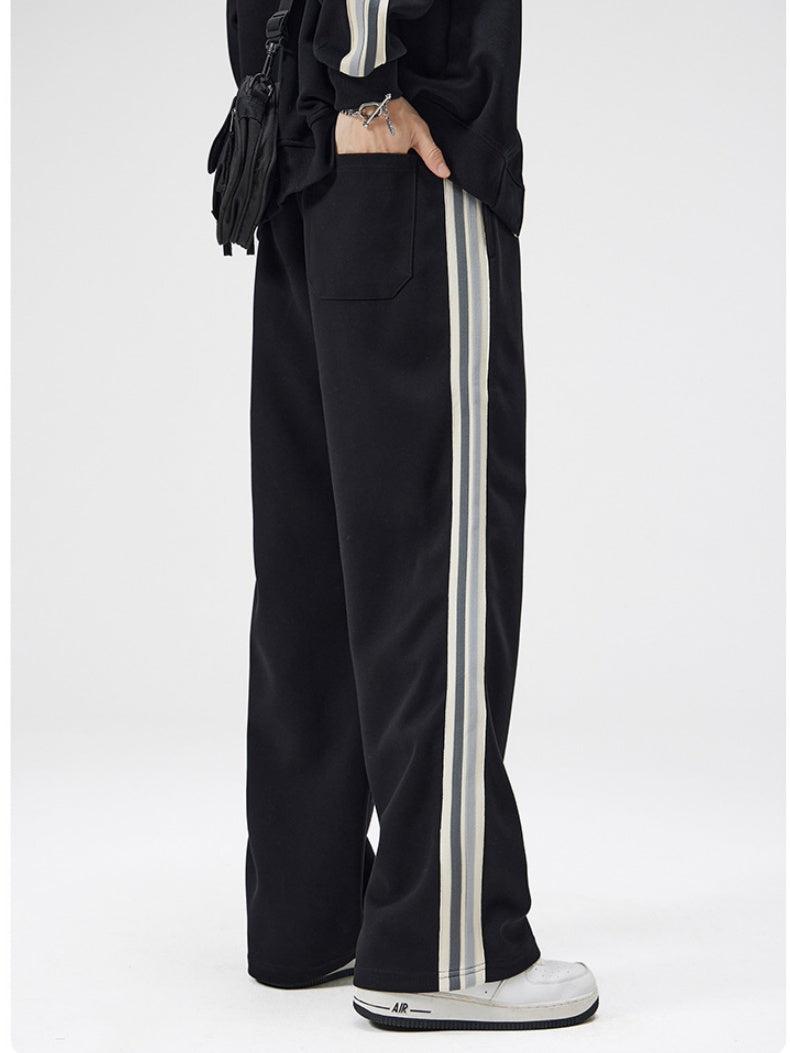 Stripes Wide-leg Leisure Pants