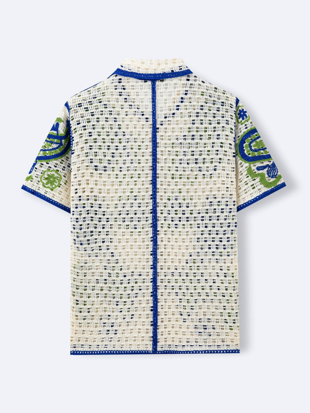 Hawaii Hollow Jacquard Knitting Vacation POLO Shirt