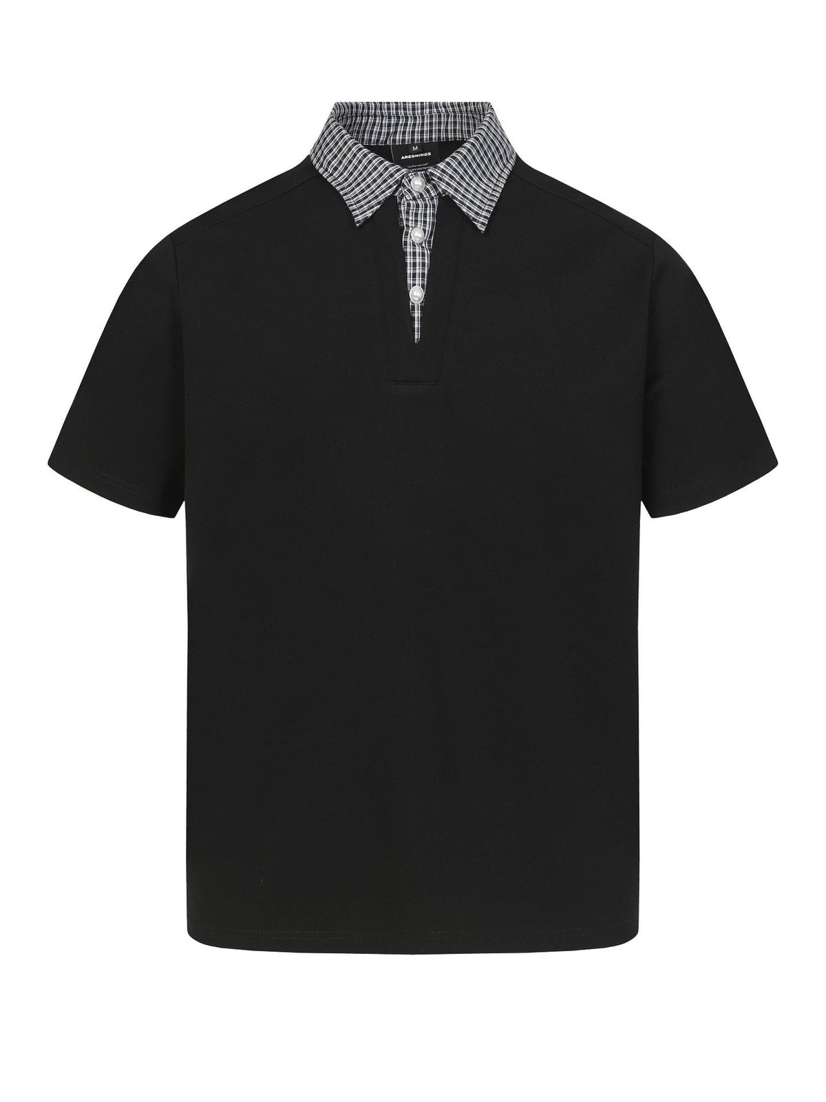 Plaid Beading Anti-wrinkle Cleanfit Polo Shirt