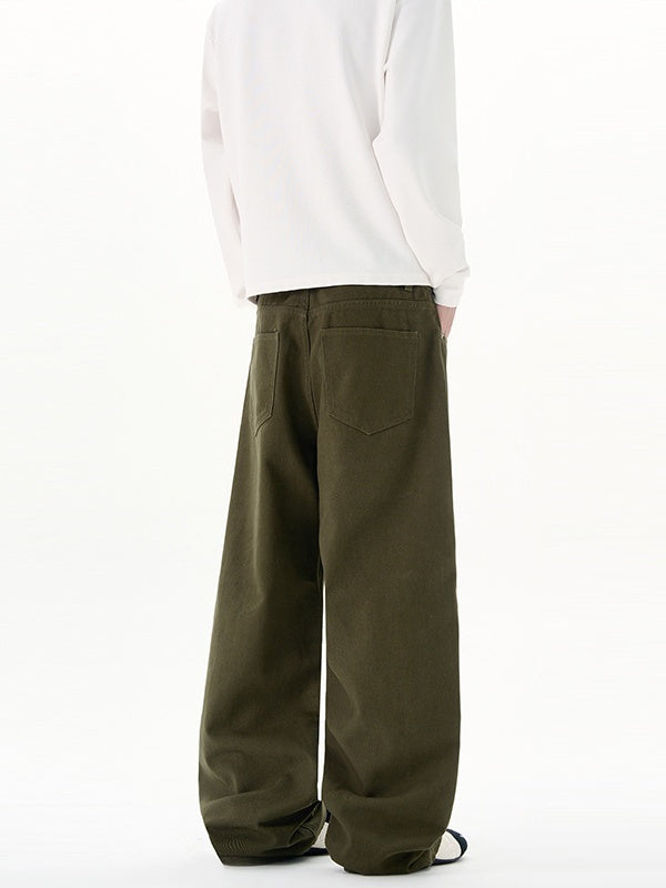 Vintage Simple Straight-fit Pants