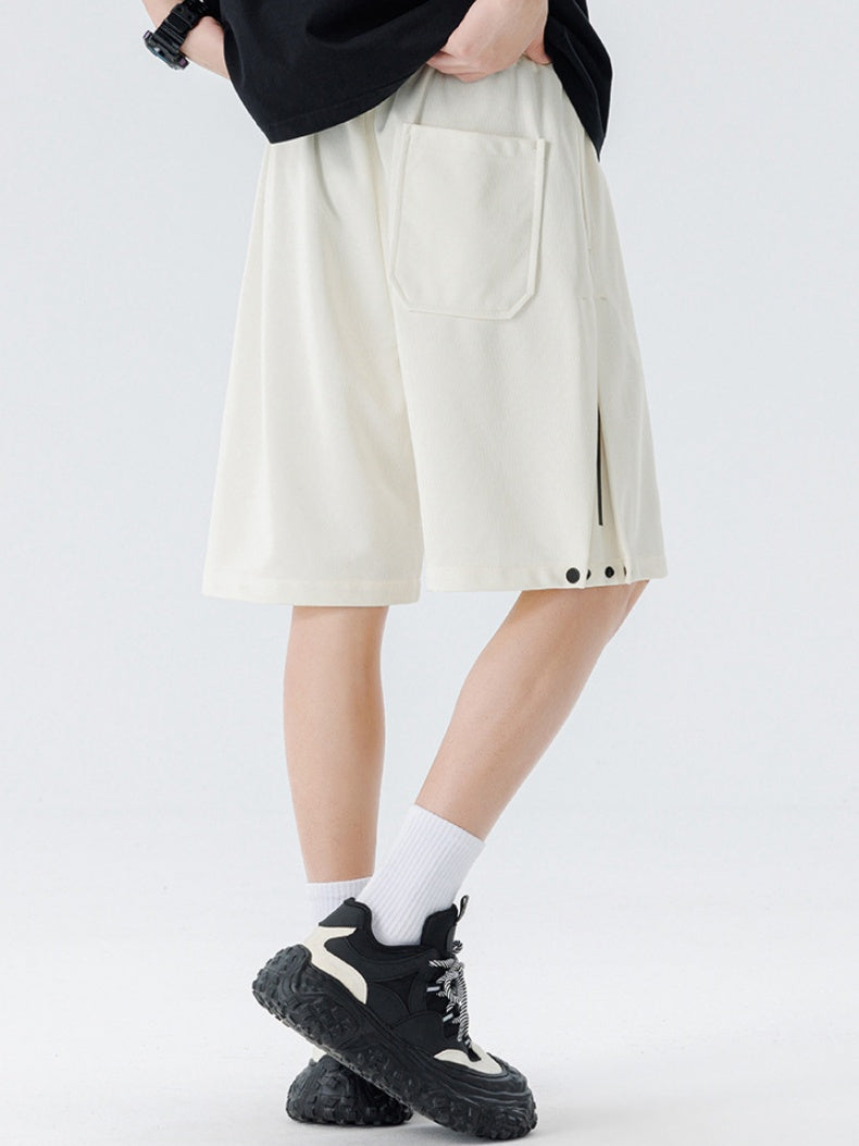 Side Slit Printed Five Points Shorts