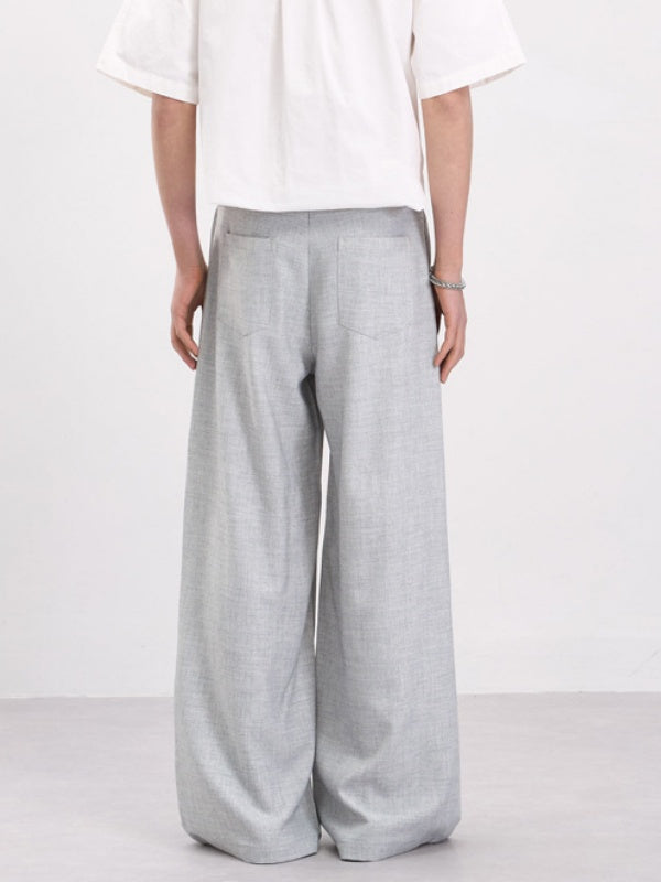 Old Money Style Stereo Pleating Dress Pants Pants