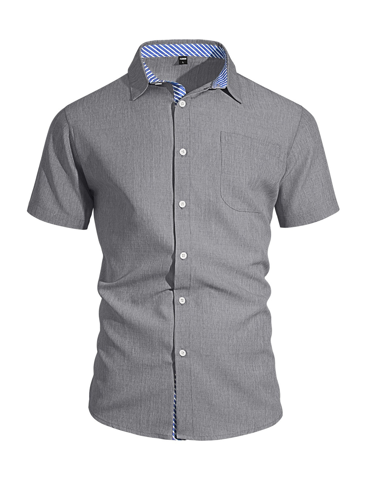 Cotton And Linen Color-blocked Shirts