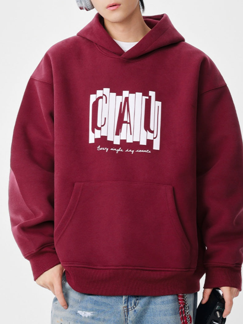 Letter Print Hooded Sweatshirts&Hoodies