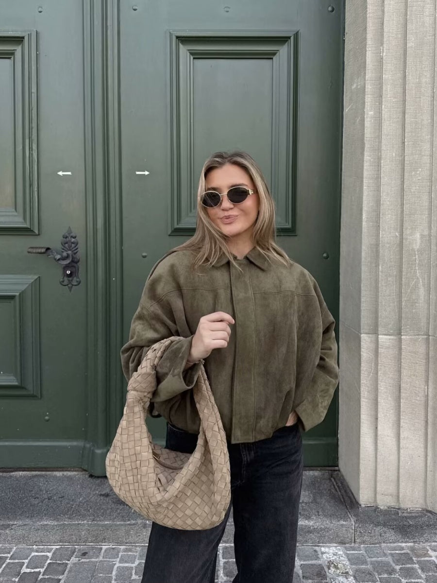 Liber Autumn Women's Pocket Solid Color Jackets