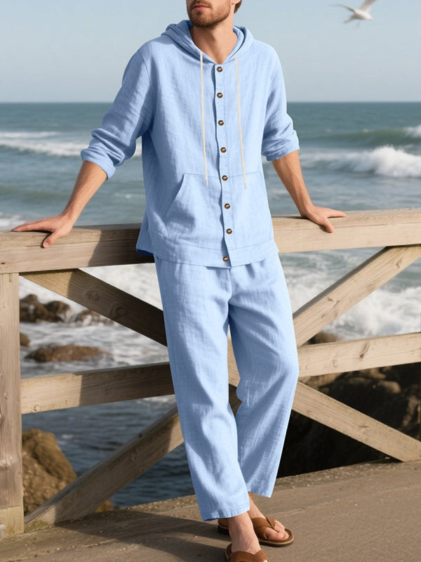 Leisure Flax Beach Hooded Set 2-piece Sets