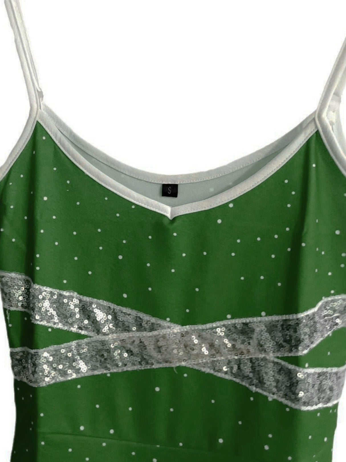 Christmas White Deer Print Suspenders Lace Up Large Skirt Midi Dresses