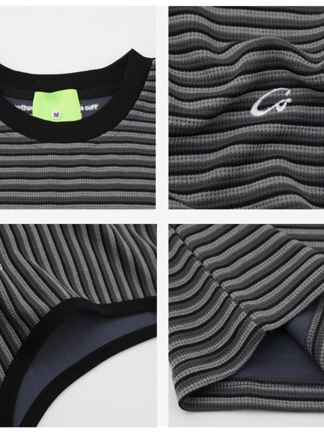 Retro Pinstripes Loose-fit Tank Tops