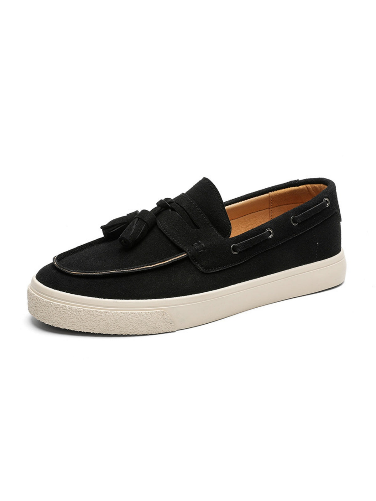 Color-blocked Tassel Slip-on Loafers