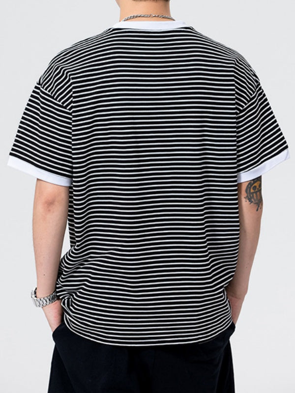 Layered-look Stripes T-shirts