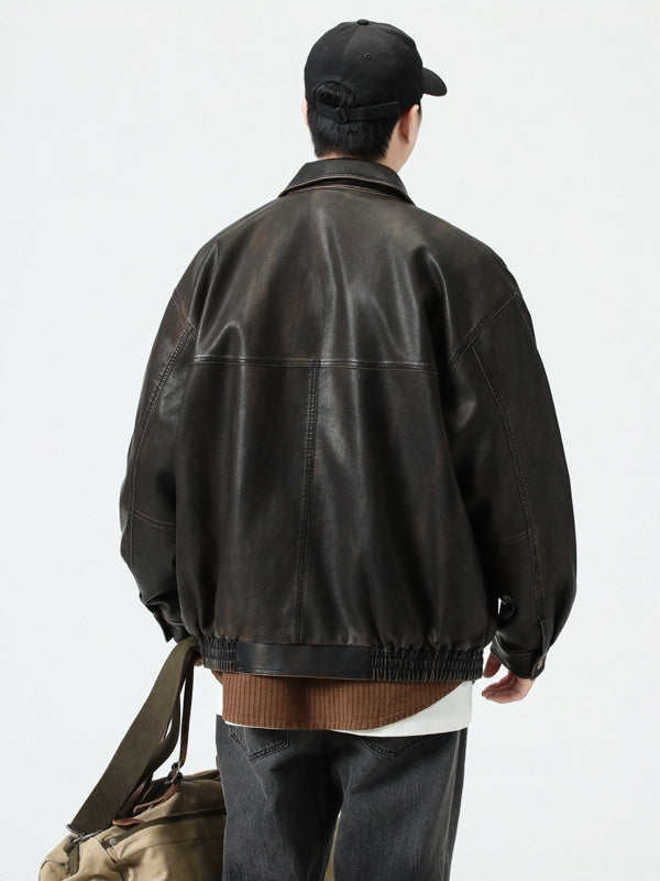 Post-apocalyptic Locomotive Leather Jacket