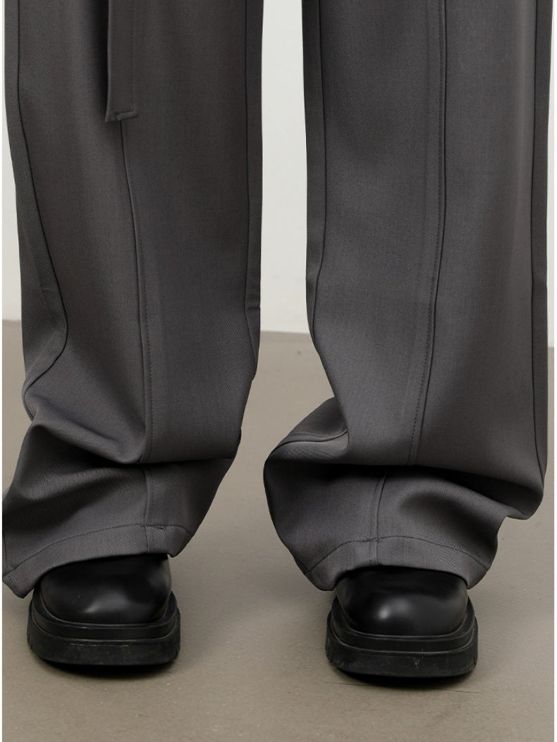 Stereo Multiple Buttons Straight-fit Dress Pants Pants