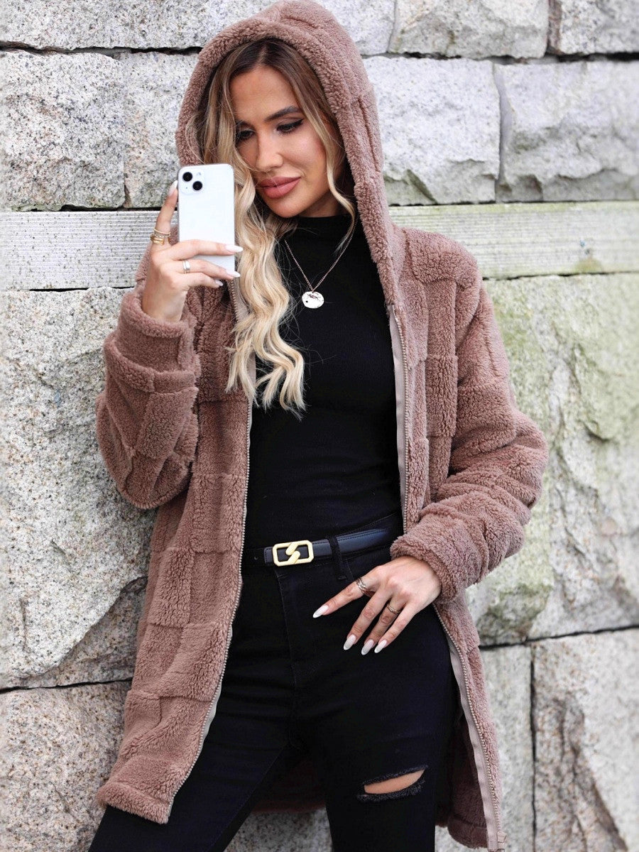 Cardigan Pockets Hooded Jacket