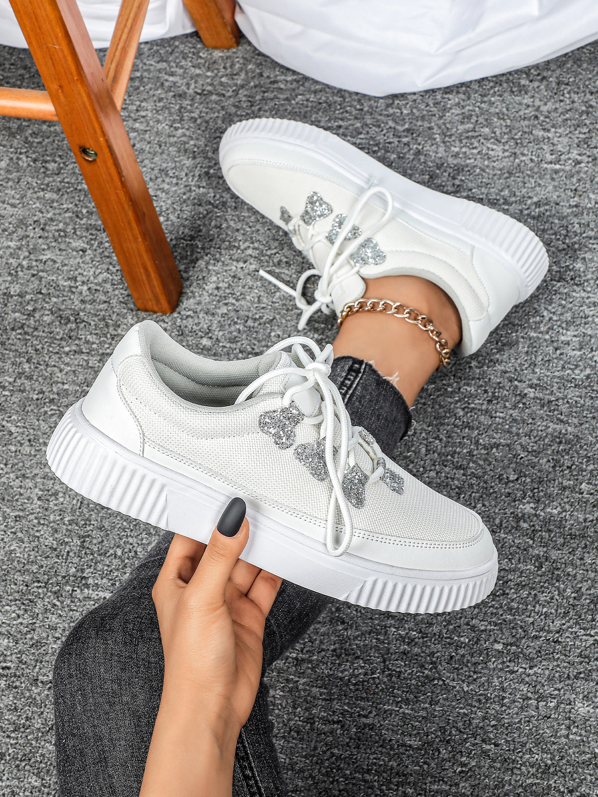 Glitter Unisex Casual Sneakers